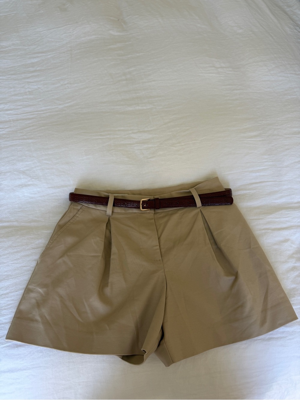 Zara Shorts with Brown Belt